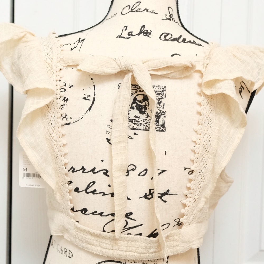 Free People Bohemian embroidered crochet lace insert VACATION PERFECTION - Picture 12 of 16
